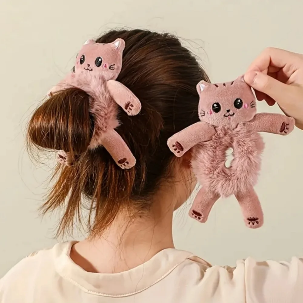 Soft & Cute Kids Hair Scrunchies - Cat